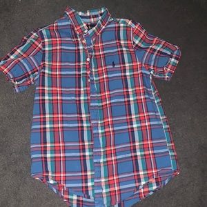 Boys Polo plaid button down